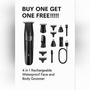 BUY ONE GET ONE FREE!!!!! 💥🔥4 in 1 Rechargeable Waterproof Face/Body Groomer